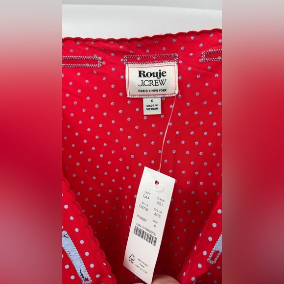 Rouje X J.Crew Swoon slip dress in polka dot - Picture 5 of 9